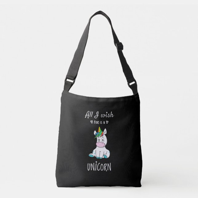 All I wish for is a Unicorn Crossbody Bag (Front)