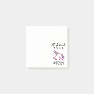All I wish for is a Unicorn Post-it Notes