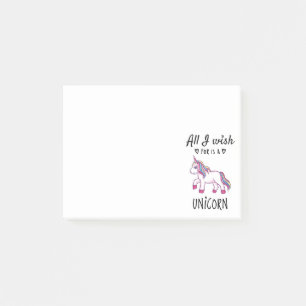 All I wish for is a Unicorn Post-it Notes