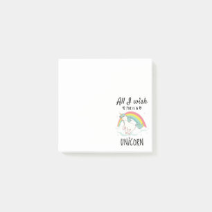 All I wish for is a Unicorn Post-it Notes