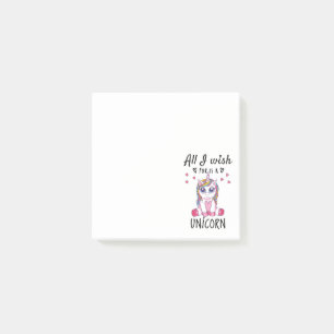 All I wish for is a Unicorn Post-it Notes