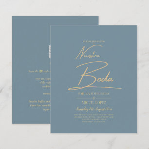 All-in-1 Elegant Sea Glass Teal Gold Nuestra Boda