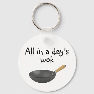 All in a day's wok keychain