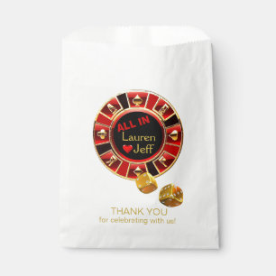 All In Casino Chip Las Vegas Style Wedding Favour Bag