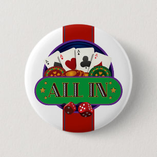 All In Casino Poker 2 Inch Round Button