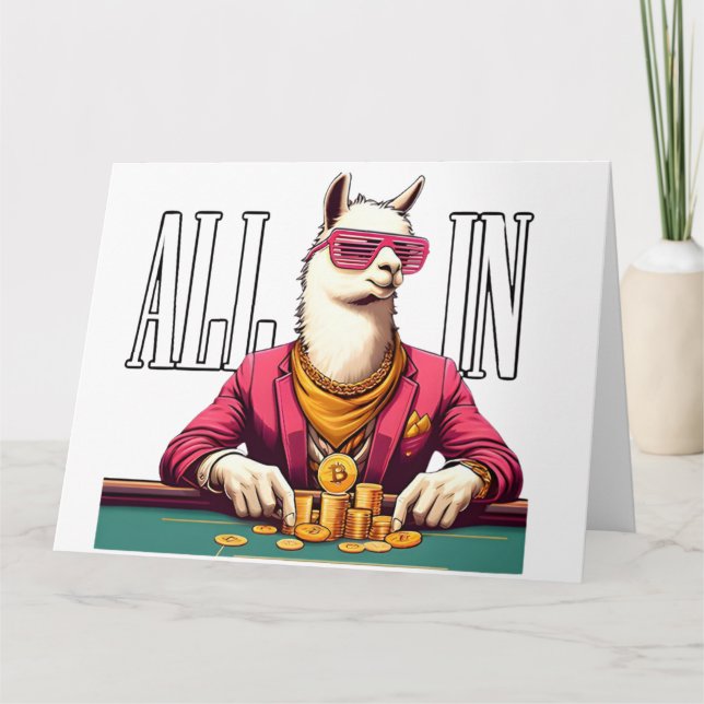 ALL IN Crypto Bitcoin lamacrazylife - BTC crypto Card (Front)