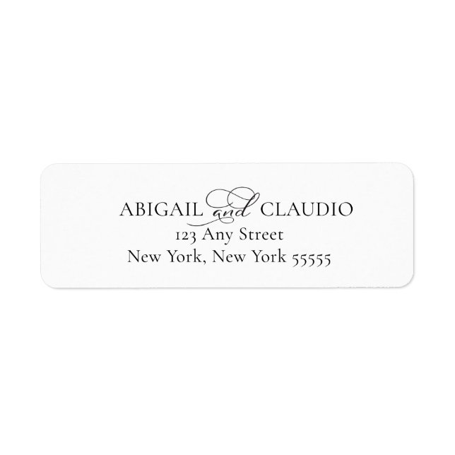 All-In-On Simple Classic Black & White Wedding (Front)