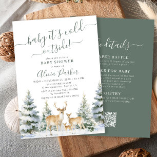 All in one baby its cold outside baby shower invitation