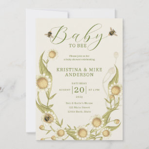 All in One Baby to Bee QR Code Douche Invitation