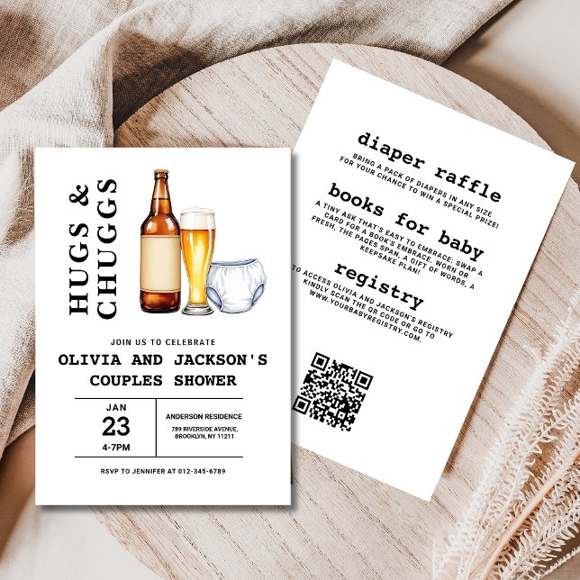 All in One Beers Diapers Couples Baby Shower Invitation (Creator Uploaded)