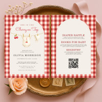 All in One Cherry on Top Clothesline Baby Shower