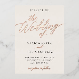All in One Classic Rose Gold Foil Hand Lettered