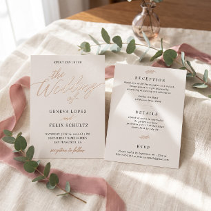 All in One Classic Rose Gold Foil Hand Lettered
