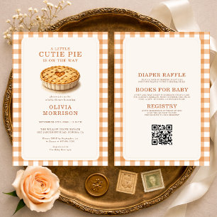 All in One Cutie Pie Fall Autumn Baby Shower Invitation