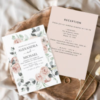 All in One Dusty Pink Floral Eucalyptus Wedding