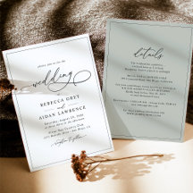 All-In-One Elegant Script Sage Green Wedding