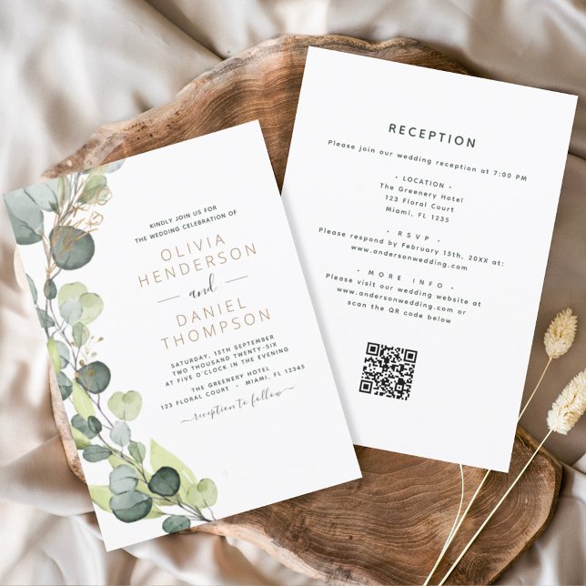 All in One Eucalyptus QR Code Wedding Greenery (Creator Uploaded)