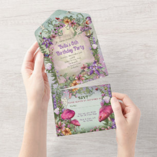 ALL IN ONE Fairy Birthday Invitation