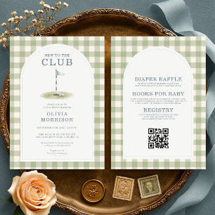 All in One Golf Baby Shower Invitation
