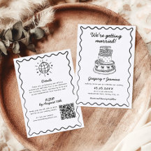 All In One Hand Drawn Whimsical QR Code Wedding