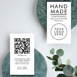 All-in-one Handmade Qr Code Logo Modern Minimalist Business Card