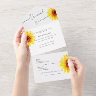 All in One Invite Modern bride shower.