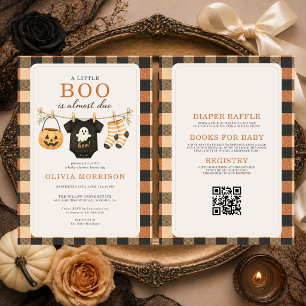 All in One Little Boo is Due Halloween Baby Shower Invitation