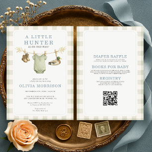 All in One Little Hunter on the Way Baby Shower Invitation