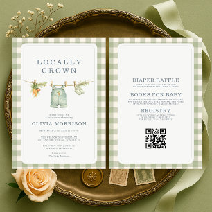 All in One Locally Grown Baby Shower Invitation