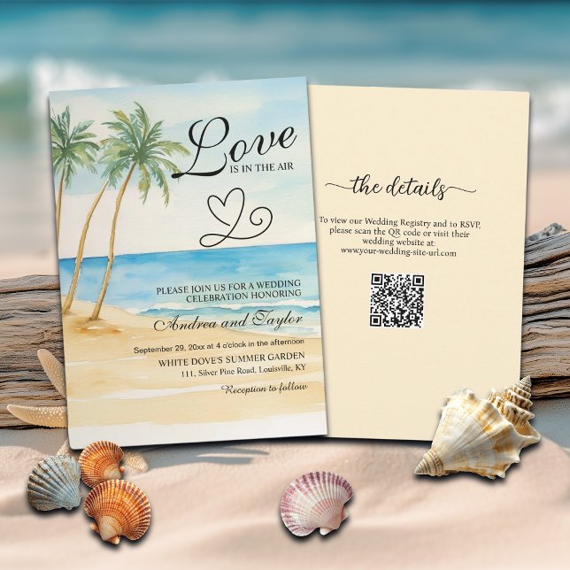 All in One Love is in the air QR Code Wedding Invitation (Creator Uploaded)