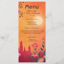 All in one Menu +Drinks Sunset Serenade 