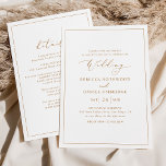 All-in-one Minimalist Gold Wedding Invitation<br><div class="desc">This elegant invitation from our Minimalist Wedding collections features a simple design paired with a modern script font. Perfect for any season. To make advance changes,  select Personalize -> Edit using Design tool.</div>