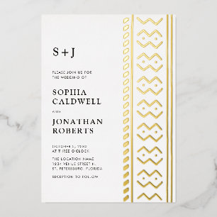 All in One Modern Boho Mudcloth Monogram Wedding