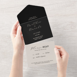 All In One Modern Wedding Invitation