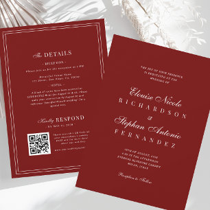 All in One Old Money Wedding Invitation