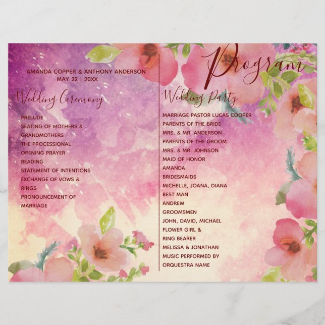 All in one program menu details flyer (Front)