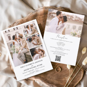 All In One  QR Code Minimalist Photo White Wedding