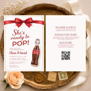 All in One Ready to Pop Soda Couples Baby Shower Invitation