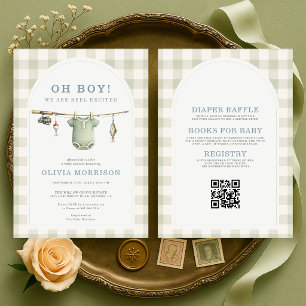 All in One Reel Excited Fishing Baby Shower Invitation