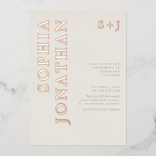 All in One Rose Gold Bold Typography Wedding