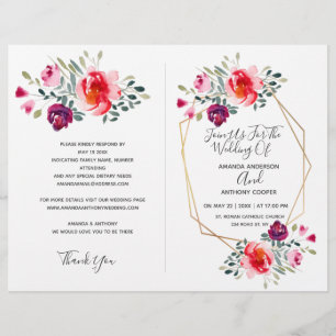 All in one rsvp, invitation, reception, details fl flyer