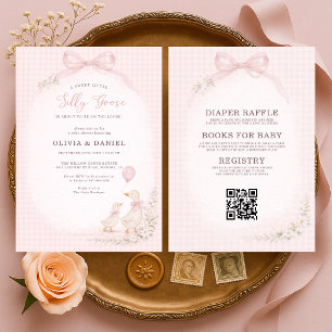 All in One Silly Goose Couples Baby Shower Invitation
