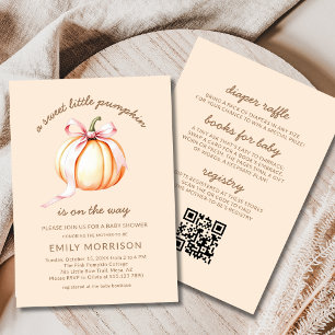 All in One Sweet Little Pumpkin Fall Baby Shower Invitation