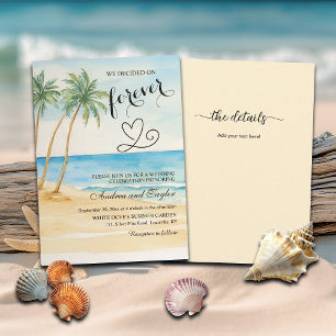 All in One We decided on Forever Beach Palm Trees Invitation