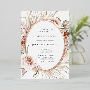 All in One Wedding Boho Floral Real Rose Gold