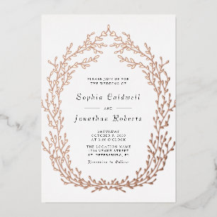All in One Wedding Botanical Wreath Rose Gold