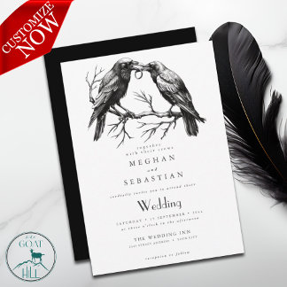 ALL in ONE Wedding Crows in Love Invitation