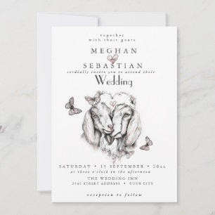 ALL in ONE Wedding Goats in Love Invitation