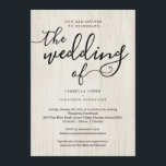 All in One Wedding Invitation with RSVP & Registry<br><div class="desc">A wonderfully simple backdrop to invite guests to your wedding. The light wood background adds a lovely rustic barn feel to the invitation. You also get the benefit of this invitation being easy and inexpensive since the format includes RSVP and registry information. You save your self a tonne of time...</div>