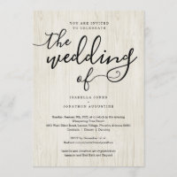 All in One Wedding Invitation with RSVP & Registry